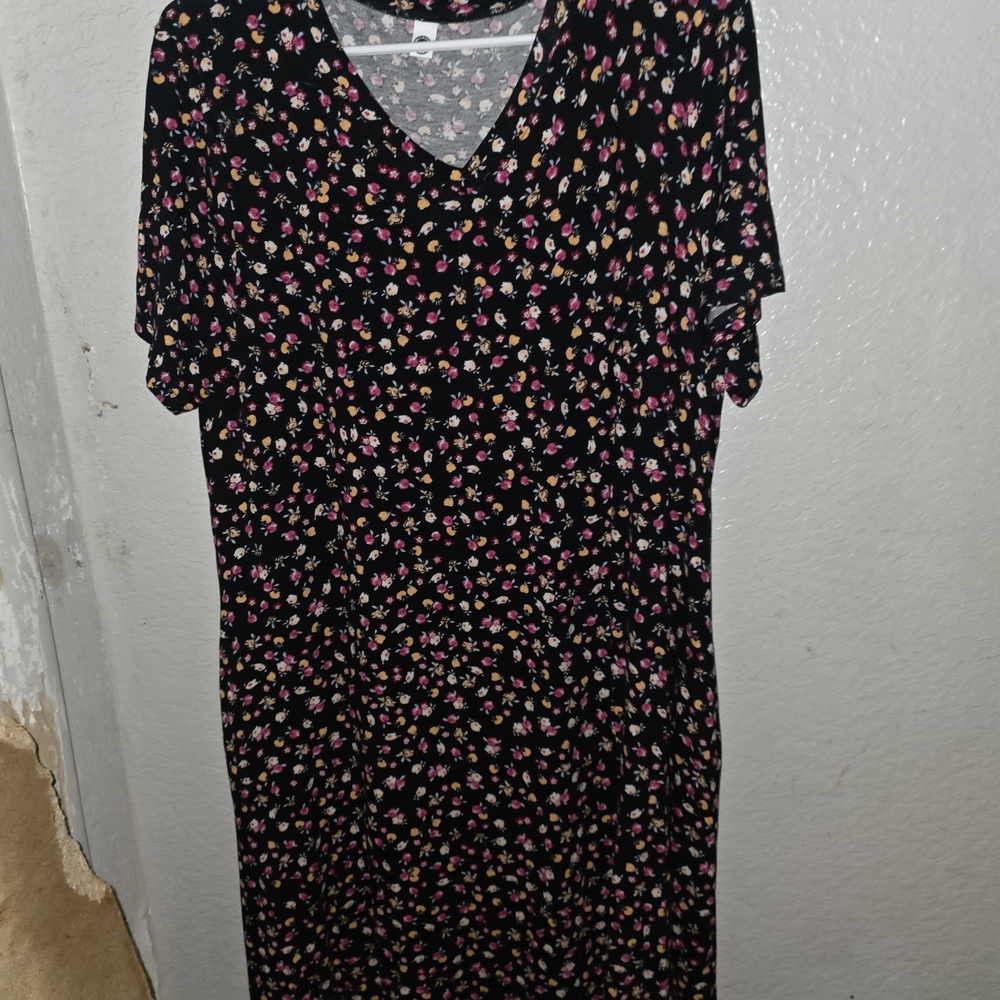 Floral Black Dress